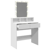 Dressing Table with LED White 80x41x144.5 cm 848178