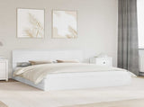Storage Bed with Headboard White 180 x 200 cm Engineered Wood 3410770