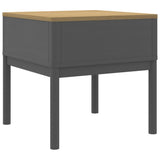 Lamp Table FLORO Grey 55x55x54 cm Solid Wood Pine 374028