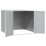 Garden Shed Grey 195x198x159 cm Galvanised Steel 46254