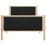Bed frame Brown and black 100 x 200 cm Solid pine wood 878491
