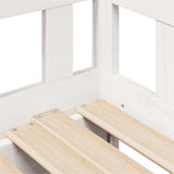 Daybed with Trundle and Drawers without Mattress White 90x200 cm 3302222