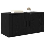 Wall Mounted TV Cabinet Black Oak 80 x 34.5 x 40 cm 881152