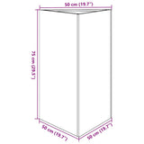 Garden Planter Triangular 50x43x75 cm Galvanized Steel 851181