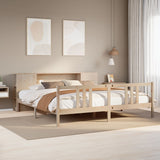 Bookcase Bed without Mattress 200x200cm Solid Wood Pine 3322289