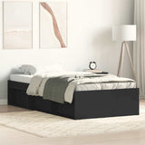 Bed Frame without Mattress Black 100x200 cm 3203832