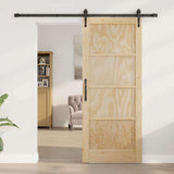 Sliding Door ORKDAL Natural and Black 83 x 202 cm 3333728