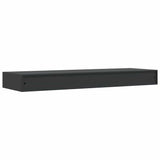 Floating Wall Shelf with Drawer Black 80x25x8 cm 288206