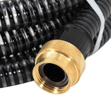 Suction Hose with Brass Connectors Black 1,1" 4 m PVC 151057