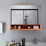 LED Bathroom Mirror Cabinet Oak 80x15x60 cm MDF 323606