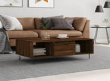 Coffee Table Brown Oak 90x50x36.5 cm Engineered Wood 830595