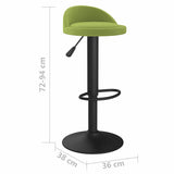 Bar Stool Light Green Velvet 333592