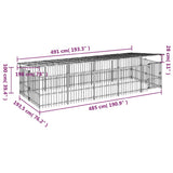 Outdoor Dog Kennel with Roof Steel 9.38 m 3124610