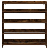 Shoe Rack Smoked Oak 80x25x81 cm Engineered Wood 859909