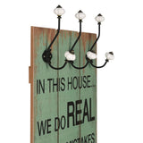 Wall-mounted Coat Rack with 6 Hooks 120x40 cm HAPPY LOVE 245855