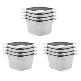 Gastronorm Containers 12 pcs GN 1/6 100 mm Stainless Steel 50907