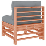 Middle Sofas with Cushions 2 pcs Solid Wood Douglas 825693