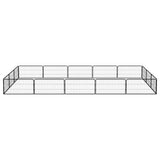16-Panel Dog Playpen Black 100x50 cm Powder-coated Steel 3115969