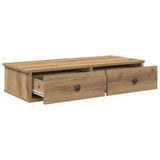 Wall Shelf with Drawers Artisian Oak 80x31x17 cm Engineered Wood 859958