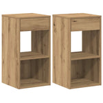 ZNTS Bedside Cabinets with Drawer 2 pcs Artisan Oak 35x34x66.5 cm 858730