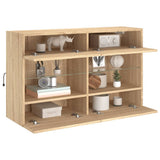 TV Wall Cabinet with LED Lights Sonoma Oak 98,5x30x60,5 cm 837108
