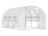 Walk-in Polytunnel Greenhouse Green House with Roll-up Sidewalls, UV-resistant PE Cover, 3 x 2 x 2m, T3398P317759