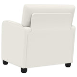 Armchair White Faux Leather 42043434