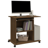 Computer Desk Brown Oak 80x50x75 cm Engineered Wood 815545