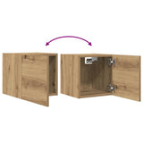 Wall Mounted TV Cabinet 2 pcs Artisan Oak 30.5x30x30 cm 856415