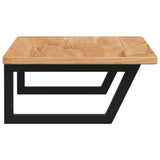 Basin Shelf Wall Mounted Steel and Solid Wood Oak 3302399