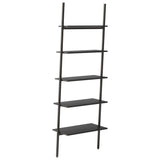 5-Tier Leaning Shelf Black 64x34x185.5 cm 336378