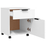 ZNTS Mobile File Cabinet with Wheels White 45x38x54 cm Engineered Wood 811520