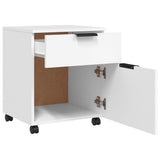 ZNTS Mobile File Cabinet with Wheels White 45x38x54 cm Engineered Wood 811520