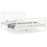 Bed Frame without Mattress White 160x200 cm Solid Wood 3194712