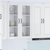Wall Glass Cabinet PORTO High Gloss White 40 x 31 x 100 cm 885449
