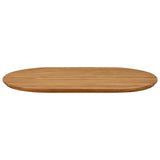 Table Top 120 x 70 x 3.5 cm Oval Solid Teak Wood Natural 42033164