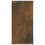 Wall Cube Shelves 4 pcs Smoked Oak 100x15x30 cm Engineered Wood 815907
