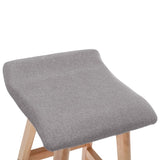 Bar Stool Light Grey Fabric 249575