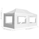Professional Folding Party Tent with Walls Aluminium 6x3 m White 45510