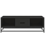 ZNTS Coffee Table Black 100x57x35 cm Engineered Wood and Metal 848759