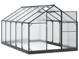 Garden Greenhouse with Door Anthracite 183.5 x 303.5 x 207 cm 3433043