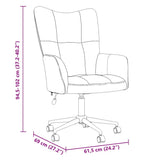 Relaxing Chair with Wheels Light Grey Velvet 42022459