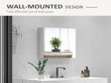 Bathroom Mirror Cabinet, Wall Mounted Bathroom Storage Cupboard with Adjustable Shelf, 60W x 15D x T3398P343528