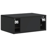 Wall-Mounted Bedside Cabinet 2 pcs Black 49 x 34.5 x 20 cm 898108