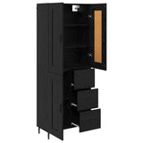 Highboard 2 pcs Black Oak 69.5 x 34 x 180 cm Engineered Wood 3416282