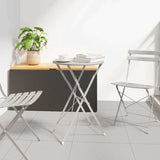 Bistro Table Folding Beige 50 x 71 cm Powder-coated Steel 42002965