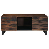 Coffee Table Brown and Black 100 x 54 x 40 cm Solid Acacia wood 4018020
