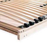 Slatted Bed Base without Mattress with 28 Slats 7 Zones 140x200 cm 246460