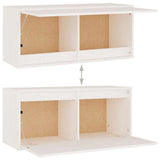 TV Cabinets 4 pcs White Solid Wood Pine 3100170