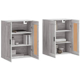 Wall Mounted Cabinets 2 pcs Grey Sonoma Engineered Wood 3198039